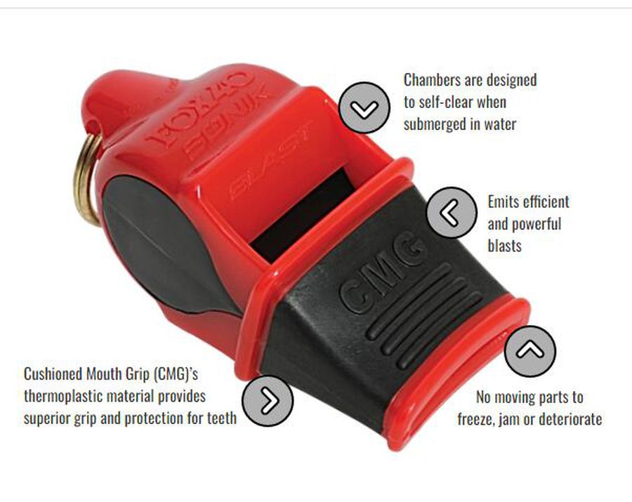FOX40 Sonik Blast CMG Whistle with landyard