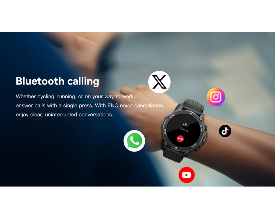 AuraFit - TREK 2 Sports Smartwatch with GPS Function (G6)